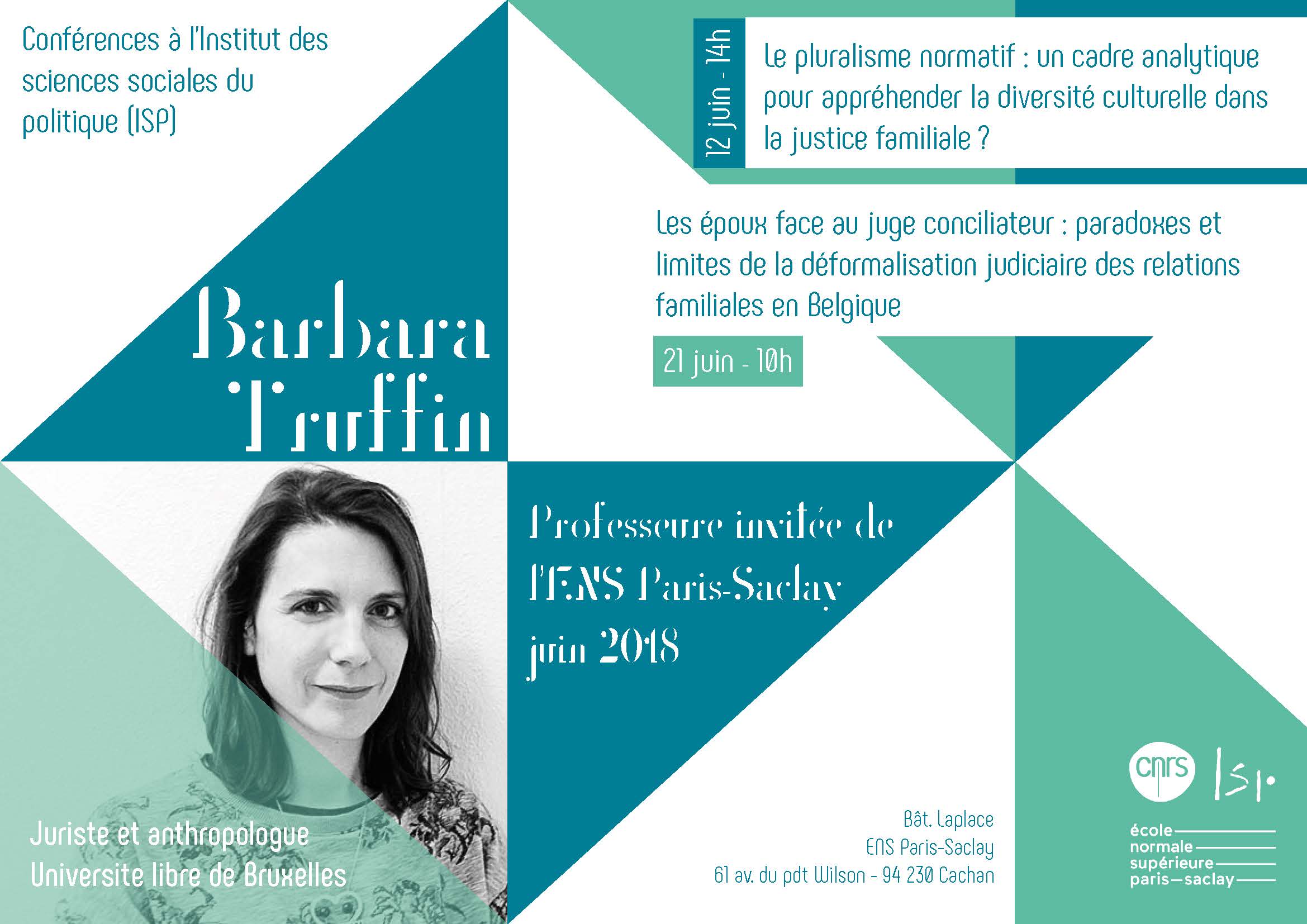 Affiche Affiche conférence Barbara Truffin