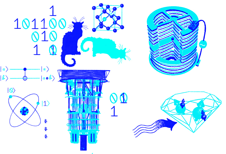 Illustration on quantum technologies. 