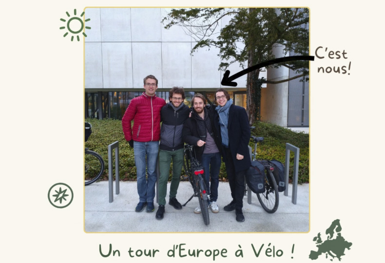 Yorick Libiot, Emmanuel Vibert, Benoit Peres et Martin Hochedez, étudiants à l'École normale supérieure Paris-Saclay (ENS Paris-Saclay)