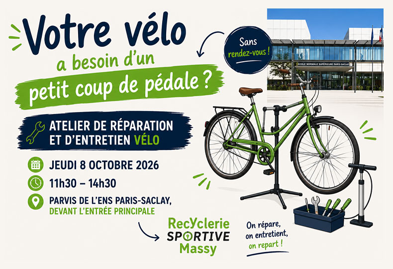 Atelier vélo du 8 octobre, grauit, devant l'ENS Paris-Saclay