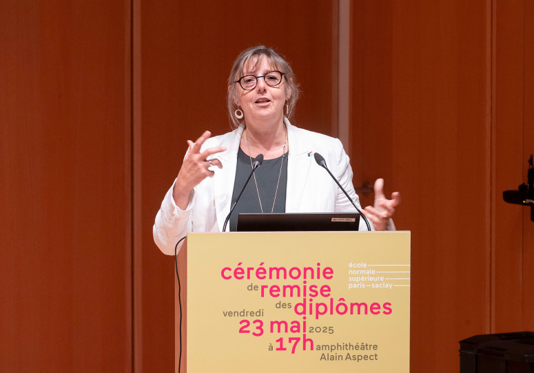 Sylvie Retailleau, marraine de la cérémonie, Ex-Ministre de l'Enseignement supérieur et de la Recherche et alumni de l'ENS Paris-Saclay