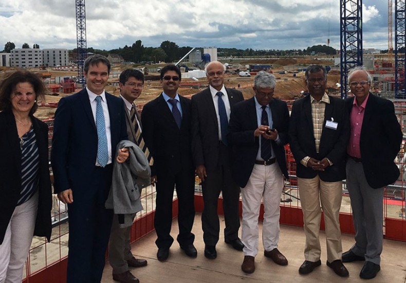Délégation de l'IISER en visite sur le chantier de l'ENS Paris-Saclay