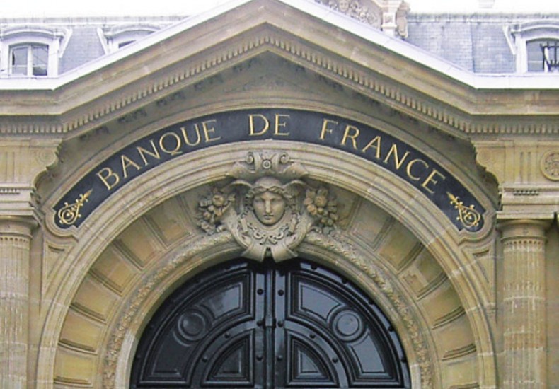 Portail de la Banque de France, anciennement Hôtel de Toulouse, n° 1 de la rue La Vrillière (ex rue de la Vrillière), Ier arrondissement, Paris, France.
