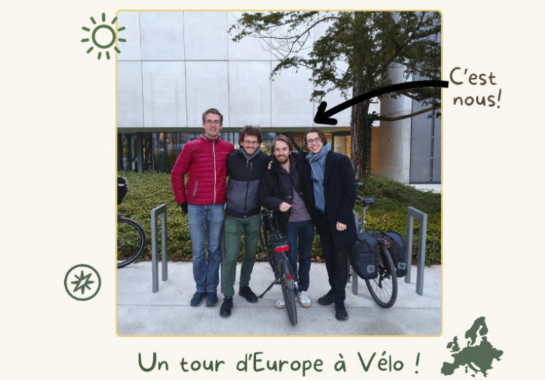 Yorick Libiot, Emmanuel Vibert, Benoit Peres et Martin Hochedez, étudiants à l'École normale supérieure Paris-Saclay (ENS Paris-Saclay)
