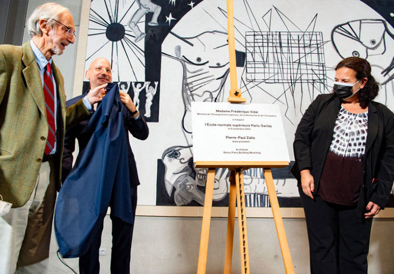 M. Renzo Piano, M. Pierre-Paul Zalio et Mme la ministre Frédérique Vidal
