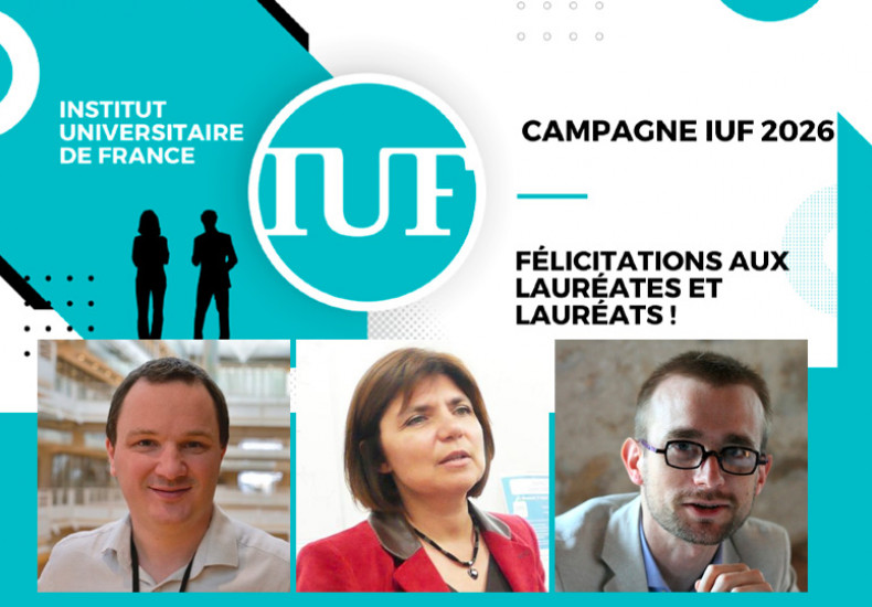  Ludovic Chamoin (génie mécanique), Emmanuelle Deleporte (physique) et Baptiste Coulmont, (Sciences humaines et sociale) membres seniors de l'Institut universitaire de France (IUF) en 2026